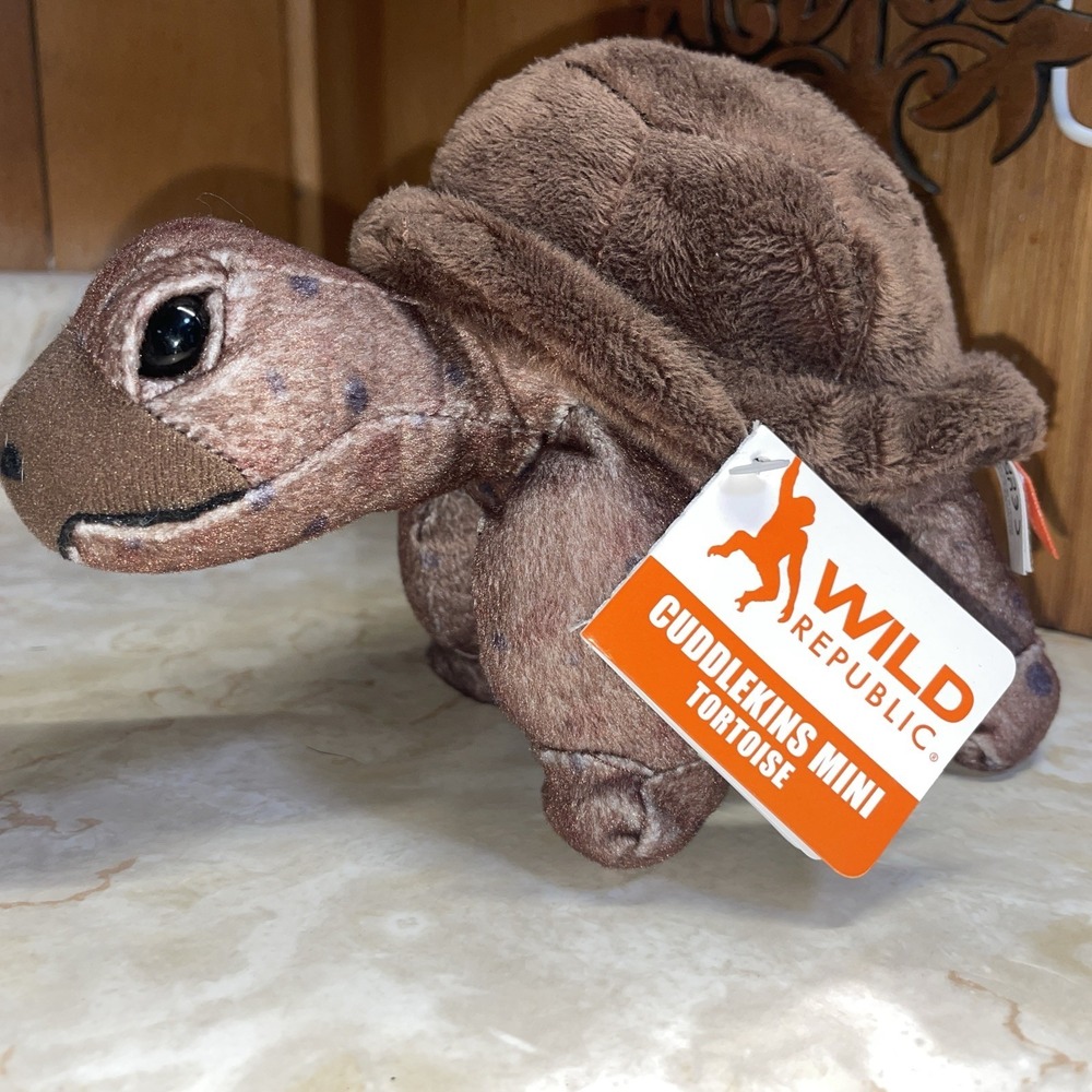 Wild Republic Cuddlekins Mini Tortoise 7 Inch‎ Plush Figure NEW IN STOCK
